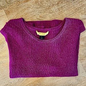 ST. JOHN knits sweater vest sleeveless plum purple knit XL